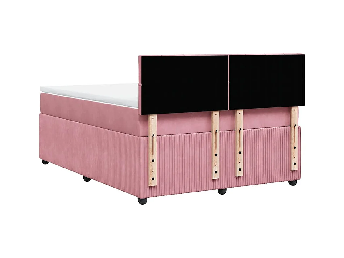 Sommier à lattes de lit avec matelas Rose 140x200 cm Velours