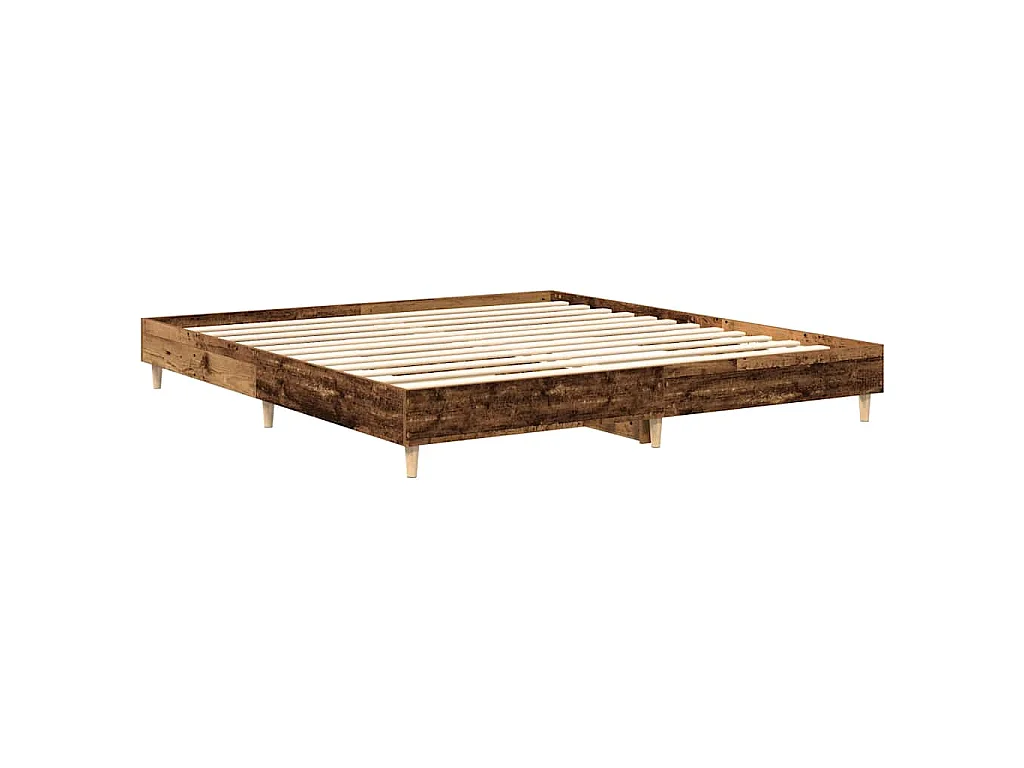 Cadre de lit sans matelas vieux bois 180x200 cm bois ingénierie