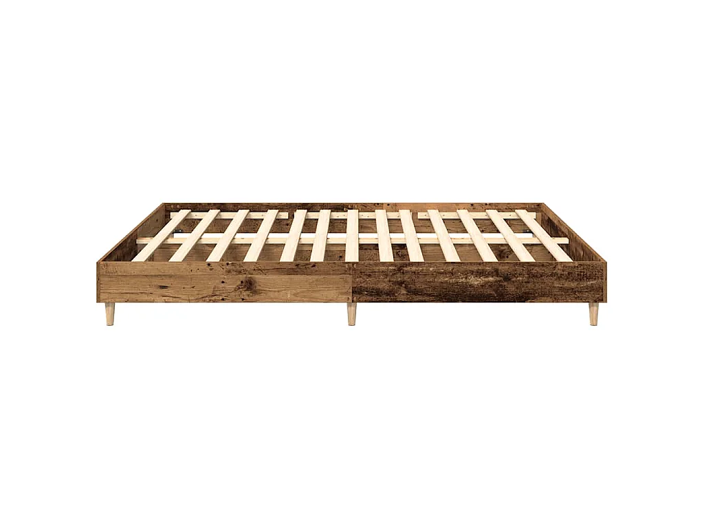 Cadre de lit sans matelas vieux bois 180x200 cm bois ingénierie