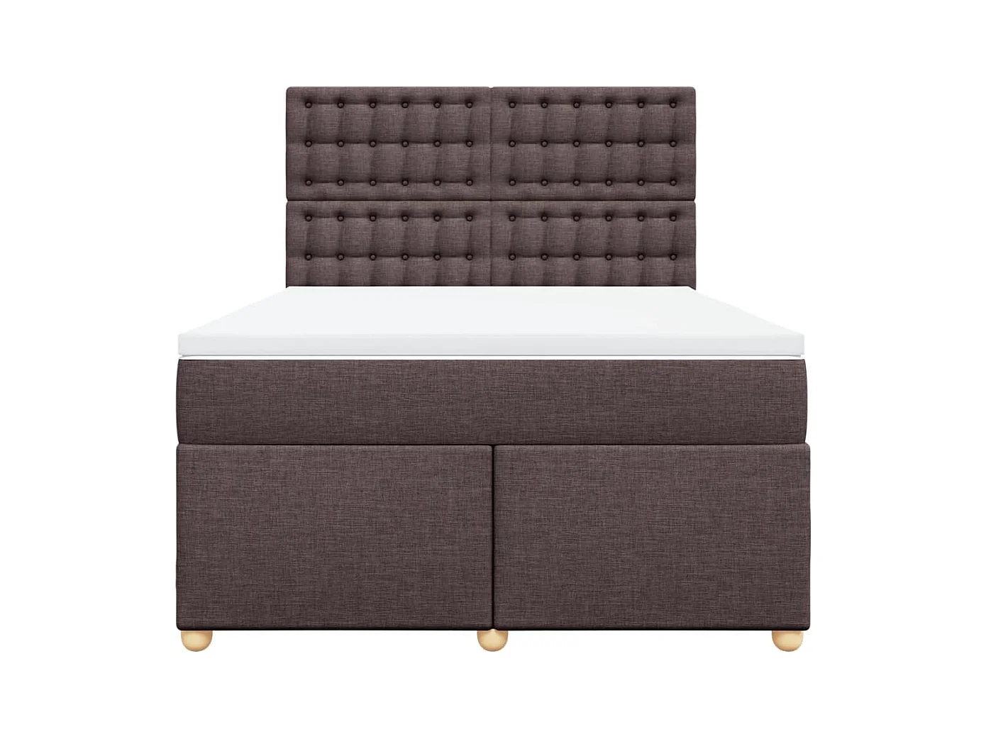 Boxspringbett mit Matratze Dunkelbraun 160x200 cm Stoff
