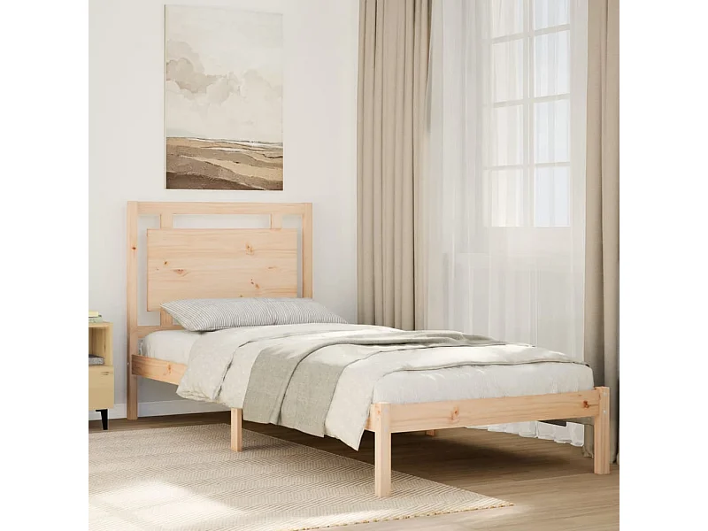 Bedframe extra lang zonder matras massief hout 100x220 cm