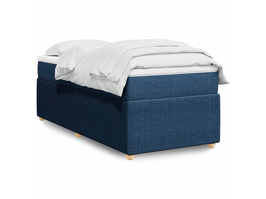 Giroletto a Molle con Materasso Blu 90x190 cm in Tessuto