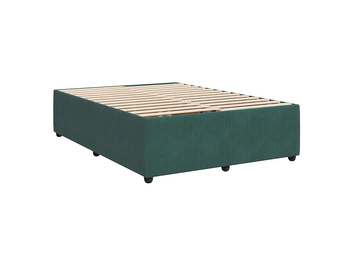 Sommier à lattes de lit et matelas Vert foncé 140x200cm Velours