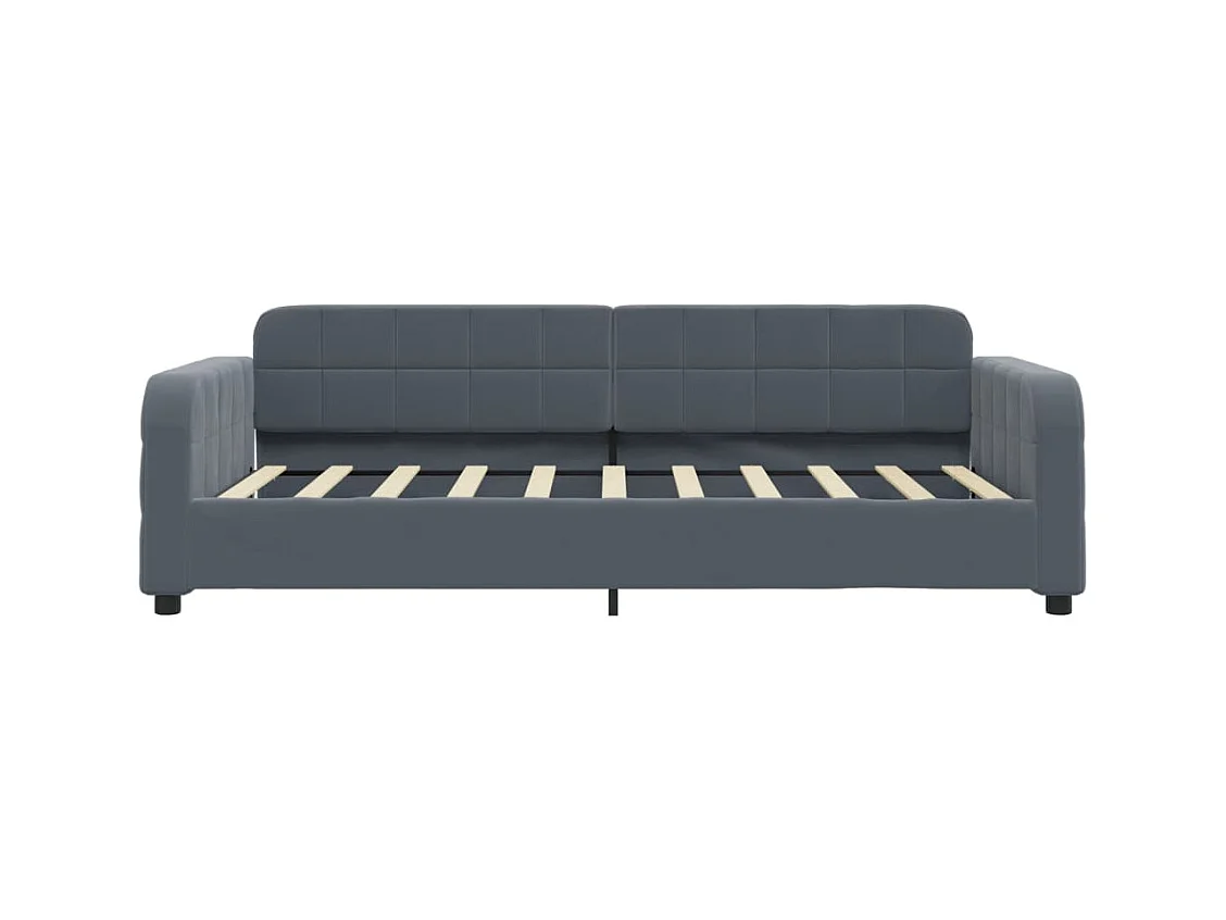 Slaapbank met matras 90x190 cm fluweel donkergrijs