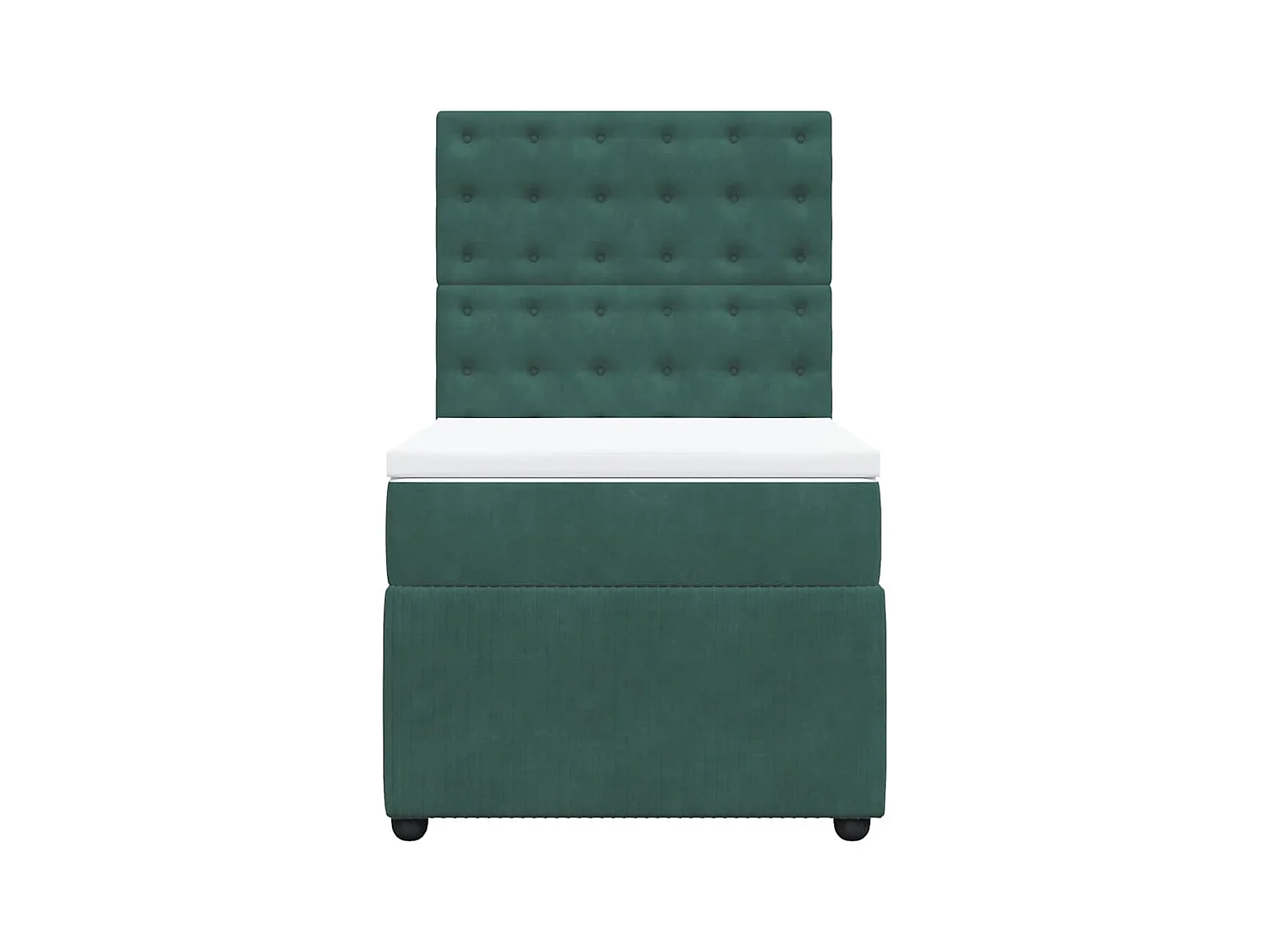 Sommier à lattes de lit avec matelas Vert foncé 90x200 cm