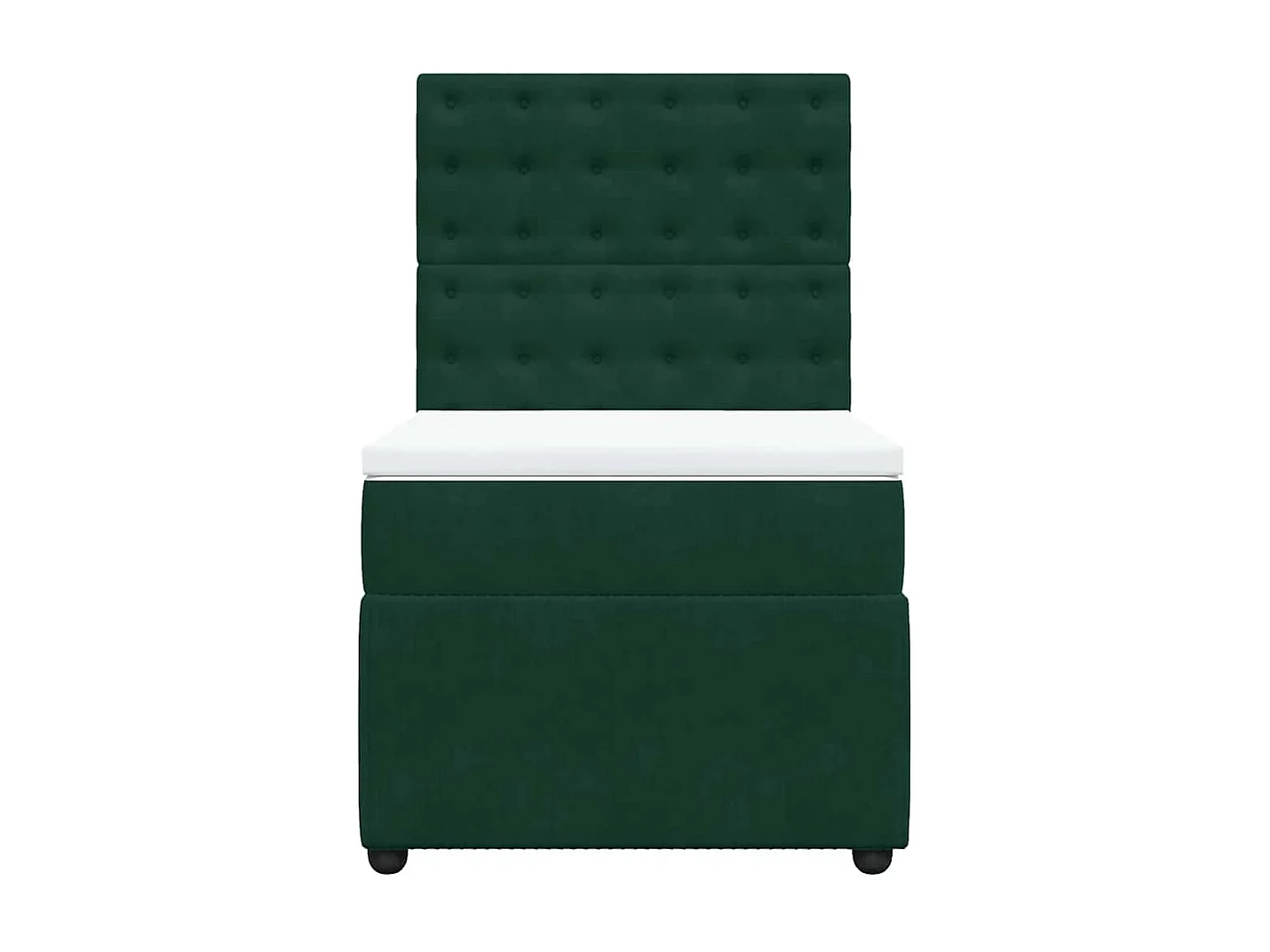 Sommier à lattes de lit avec matelas Vert foncé 90x200 cm