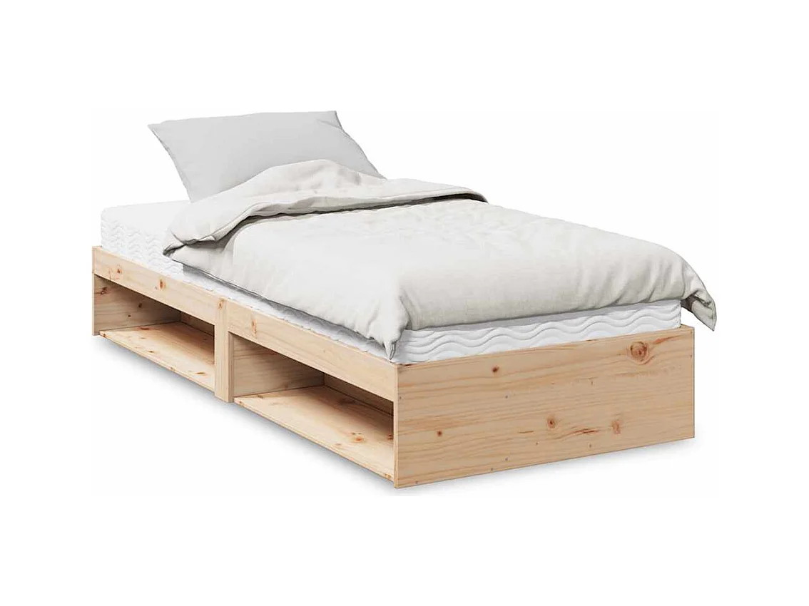 Slaapbank met matras 90x200 cm massief grenenhout