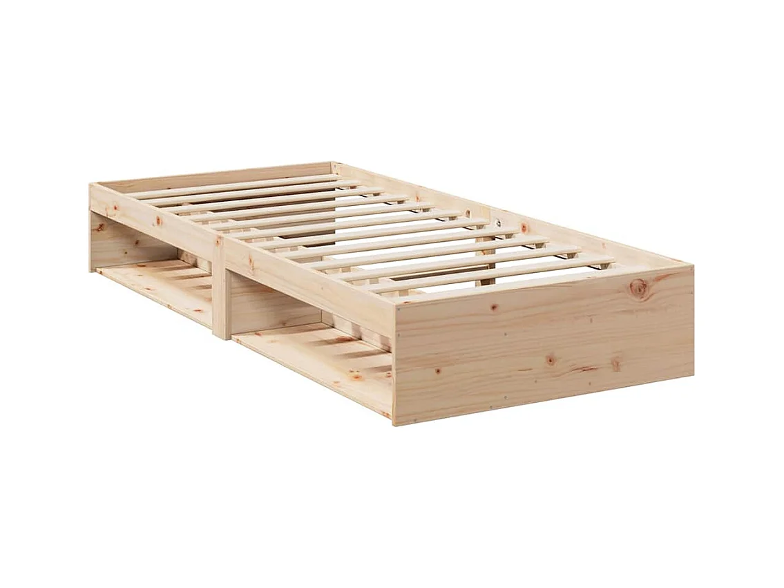 Slaapbank met matras 90x200 cm massief grenenhout