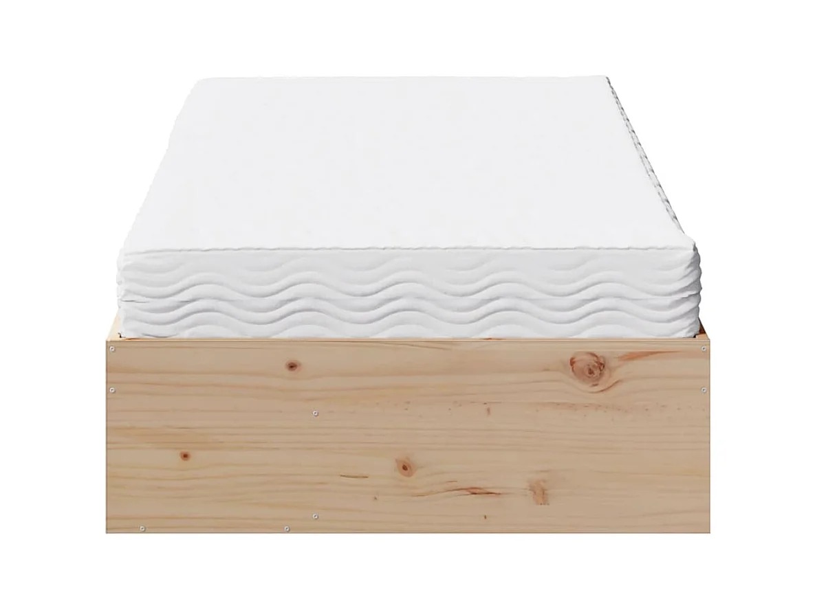 Slaapbank met matras 90x200 cm massief grenenhout
