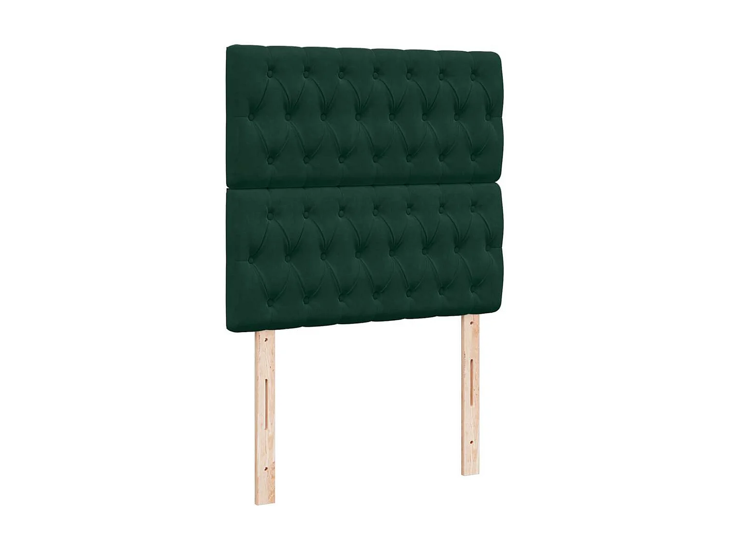 Cama box spring con colchón terciopelo verde oscuro 90x200 cm