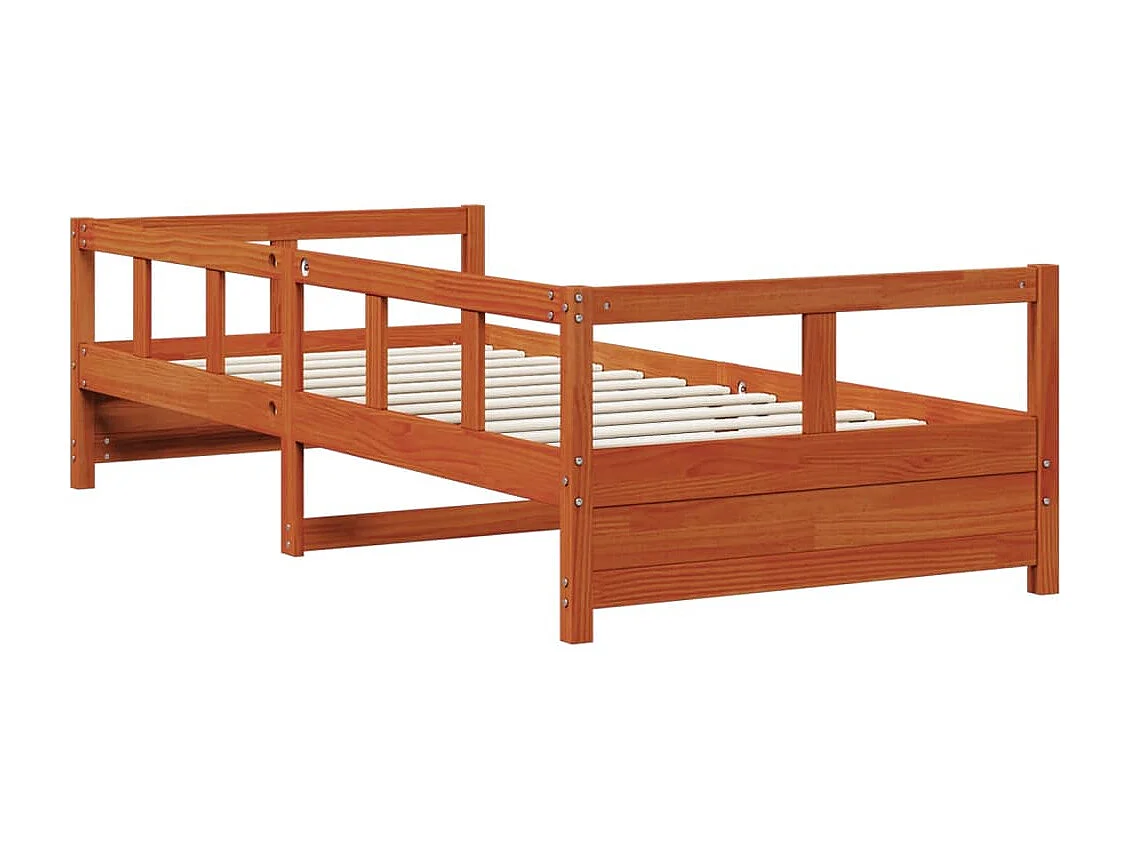 Dormeuse senza Materasso Marrone Cera 90x190 cm Legno di Pino