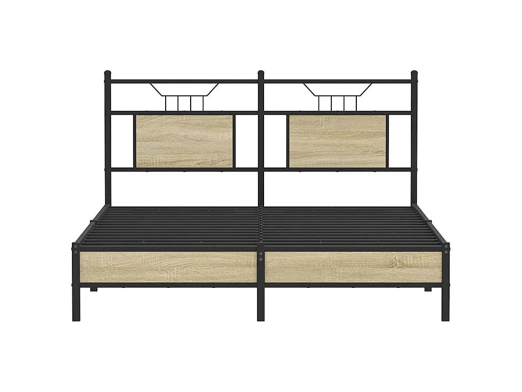 Cadre de lit sans matelas chêne sonoma 140x190 cm