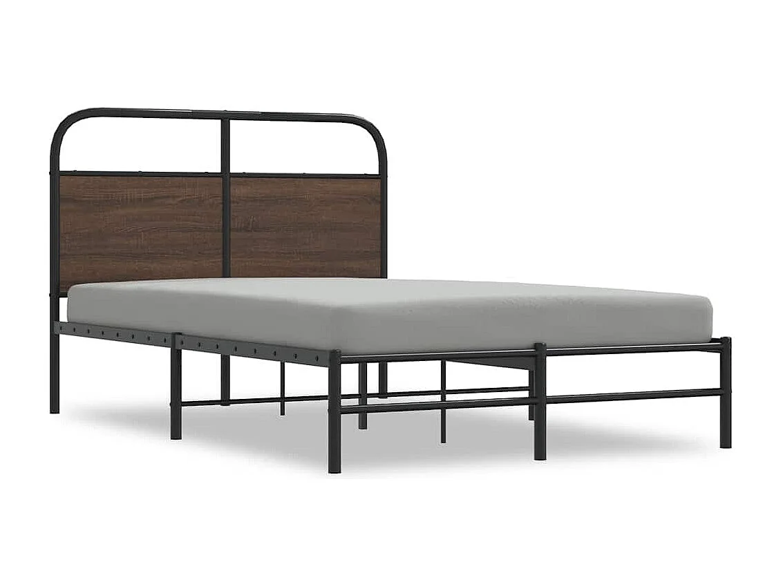 Bedframe zonder matras bewerkt hout bruin eikenkleur 140x190 cm