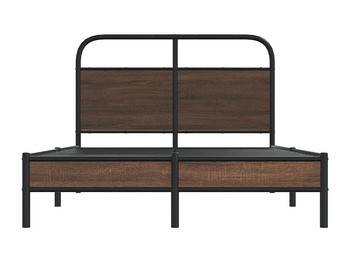 Bedframe zonder matras bewerkt hout bruin eikenkleur 140x190 cm
