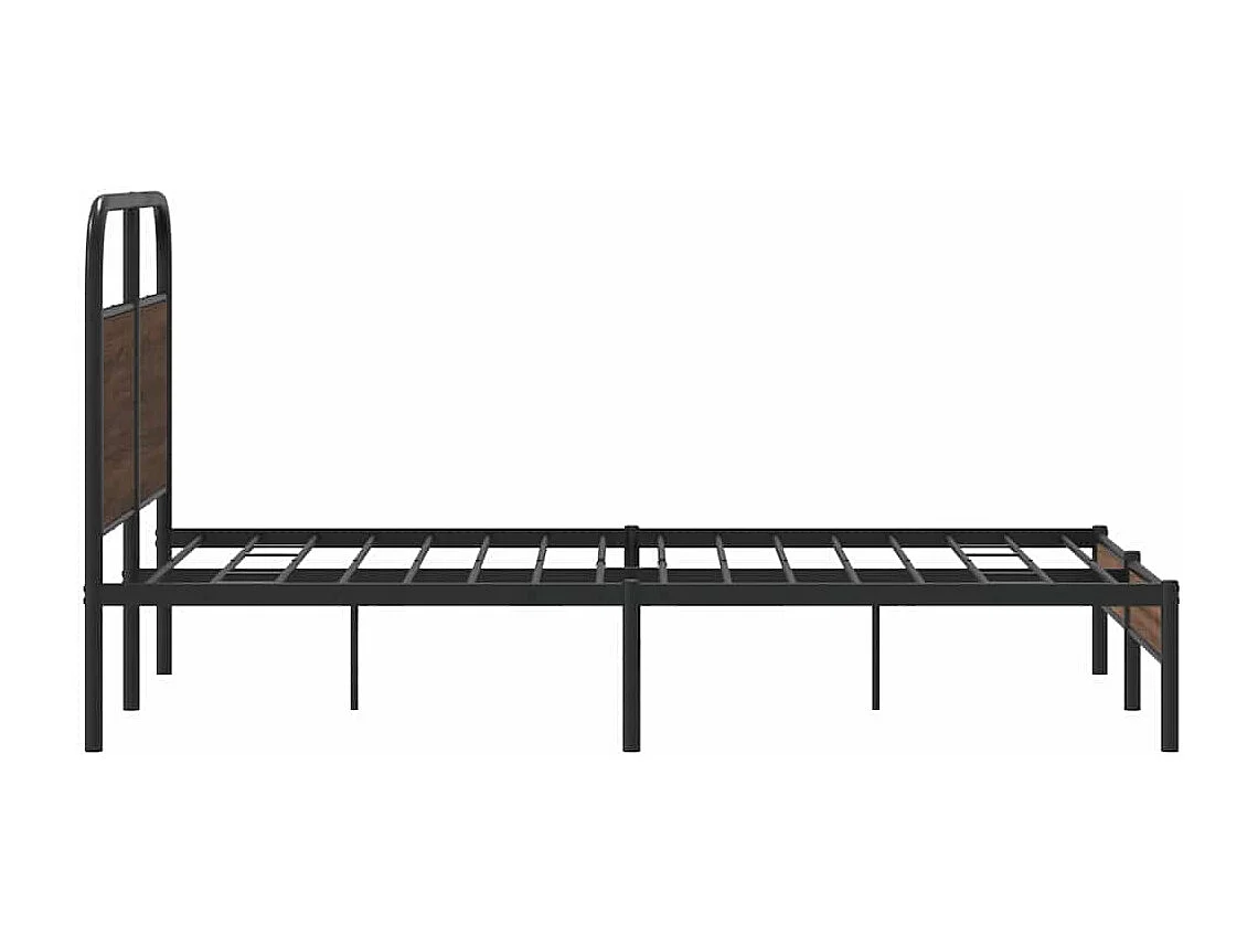 Bedframe zonder matras bewerkt hout bruin eikenkleur 140x190 cm