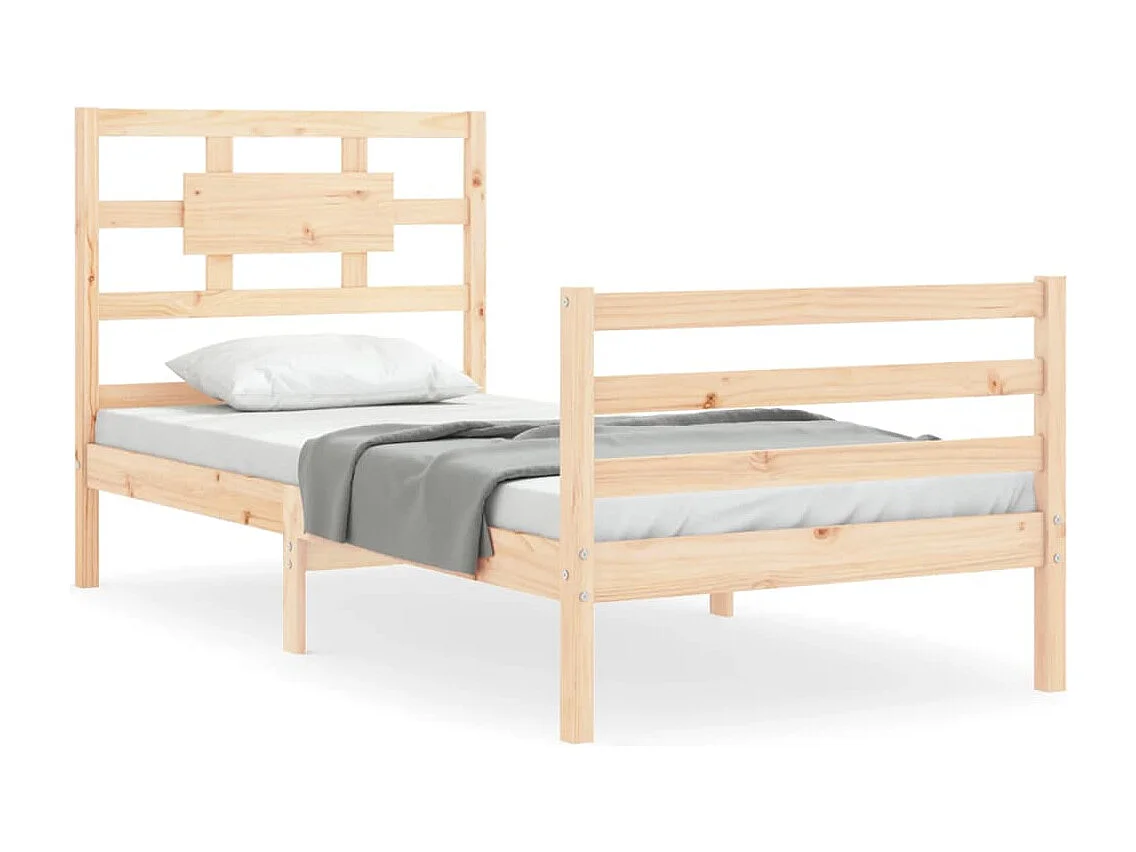 Cadre de lit sans matelas 90x200 cm bois massif
