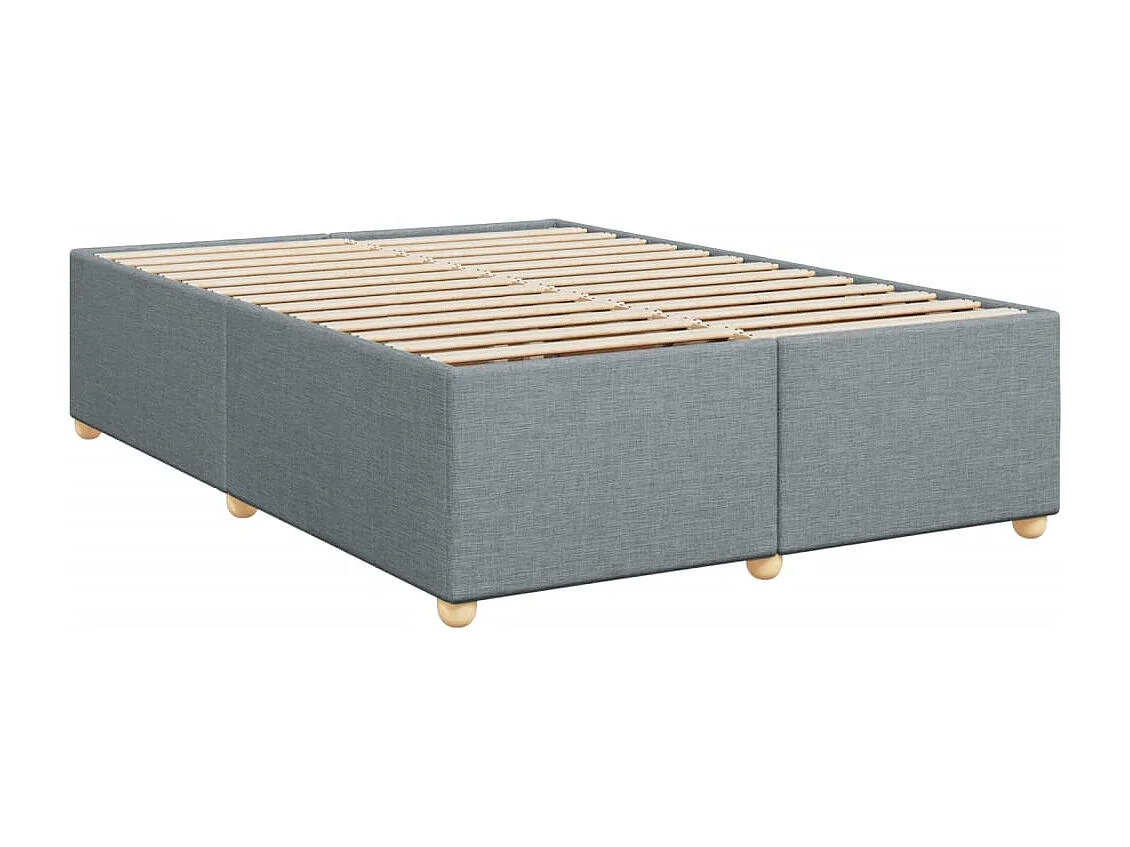 Boxspringbett mit Matratze Hellgrau 160x200 cm Stoff