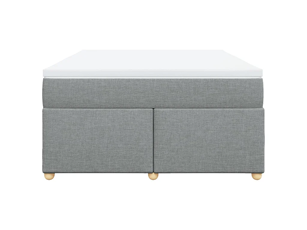 Boxspring met matras stof lichtgrijs 160x200 cm