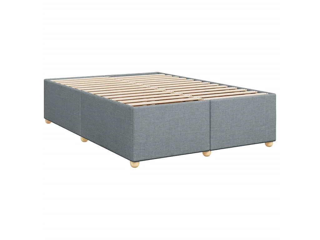 Boxspring met matras stof lichtgrijs 160x200 cm