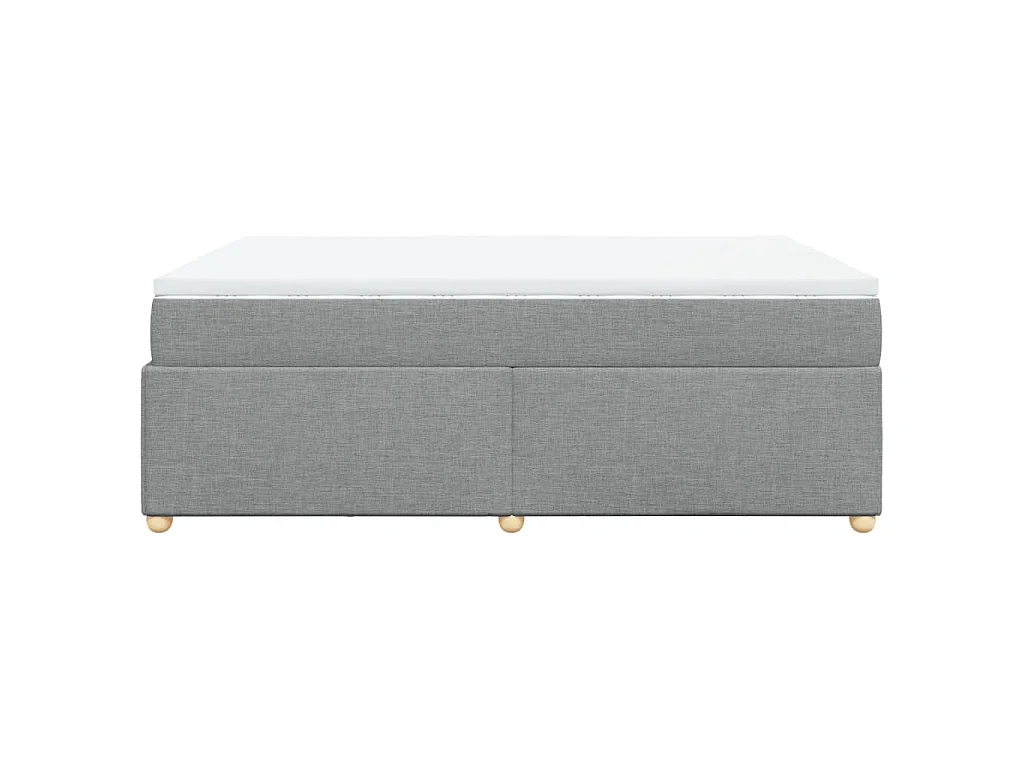 Boxspring met matras stof lichtgrijs 160x200 cm
