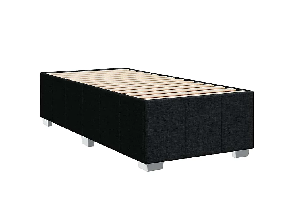Boxspring met matras stof zwart 90x190 cm