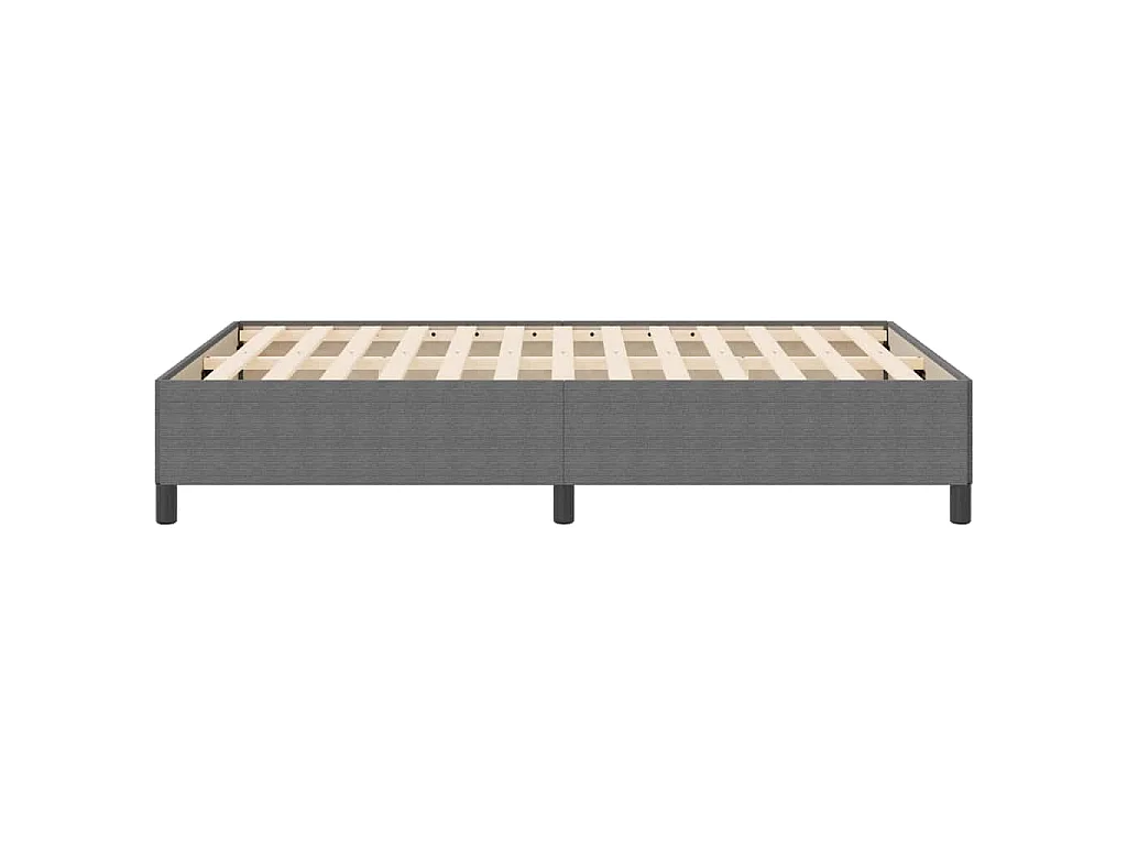 Letto a molle Grigio Chiaro 140 x 190 cm Tessuto in Cords