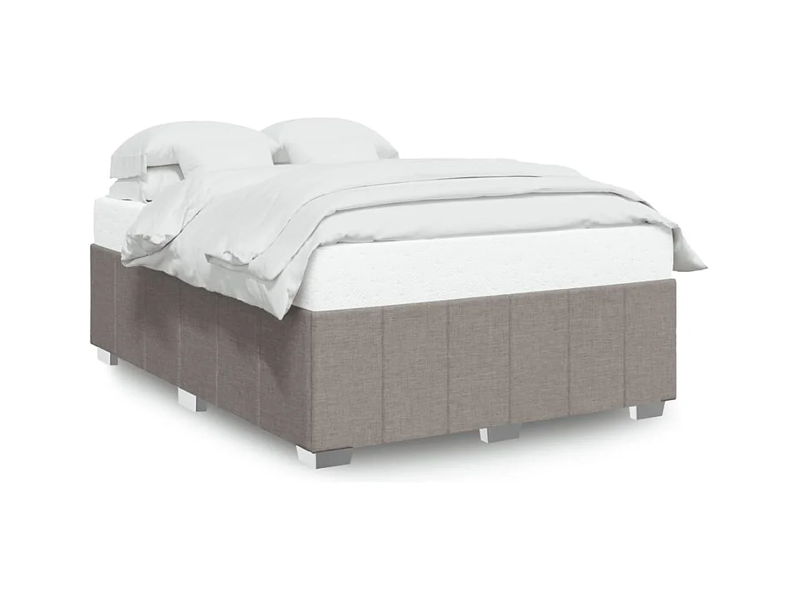 Cadre de lit sans matelas taupe 160x200 cm tissu
