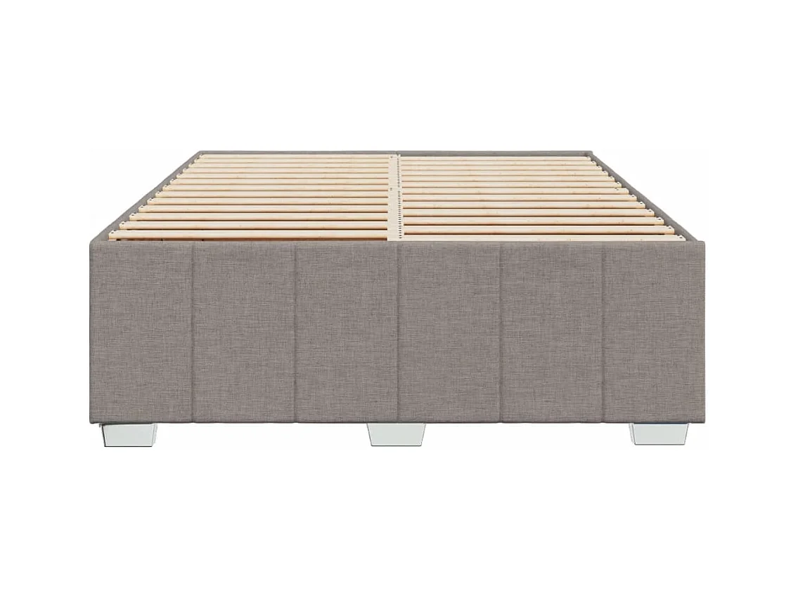 Cadre de lit sans matelas taupe 160x200 cm tissu