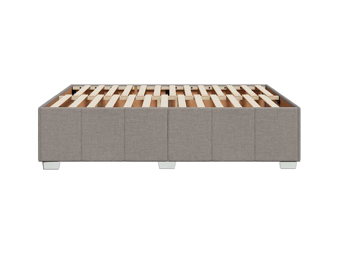 Cadre de lit sans matelas taupe 160x200 cm tissu