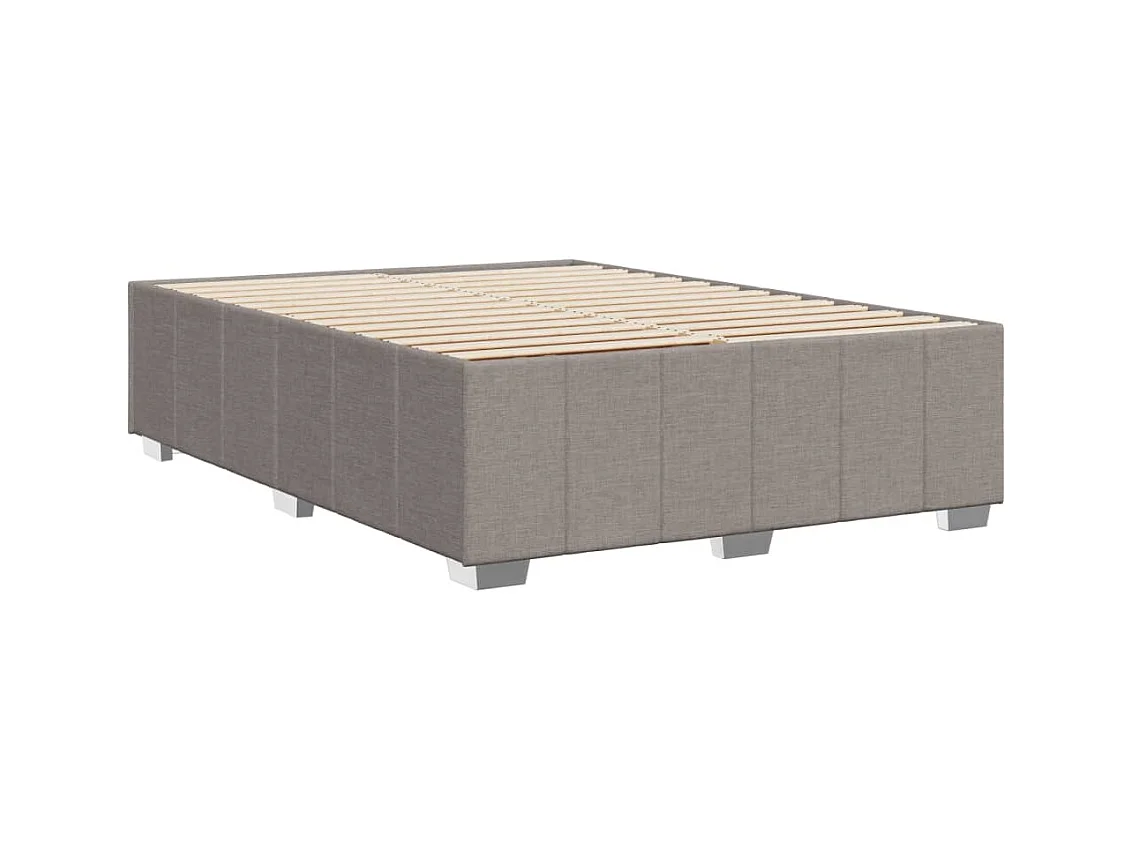 Bettgestell ohne Matratze Taupe 160x200 cm Stoff