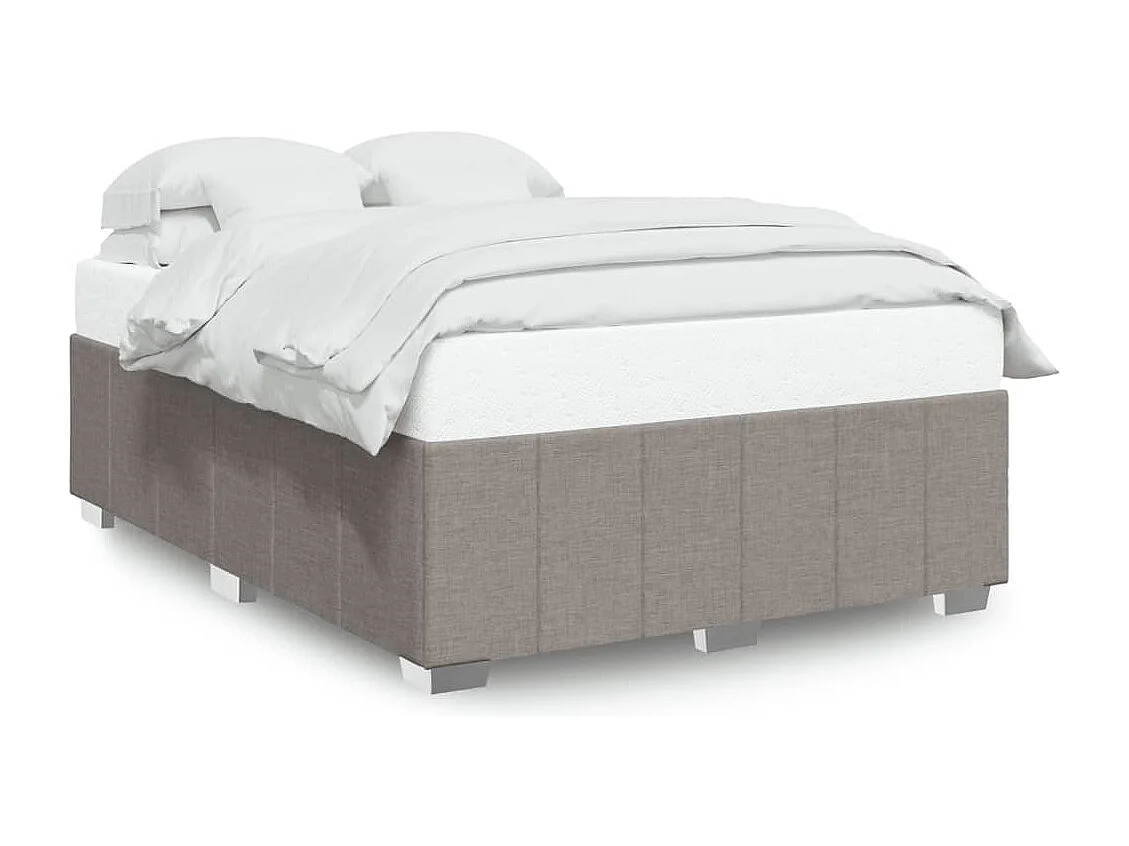 Cadre de lit sans matelas taupe 160x200 cm tissu