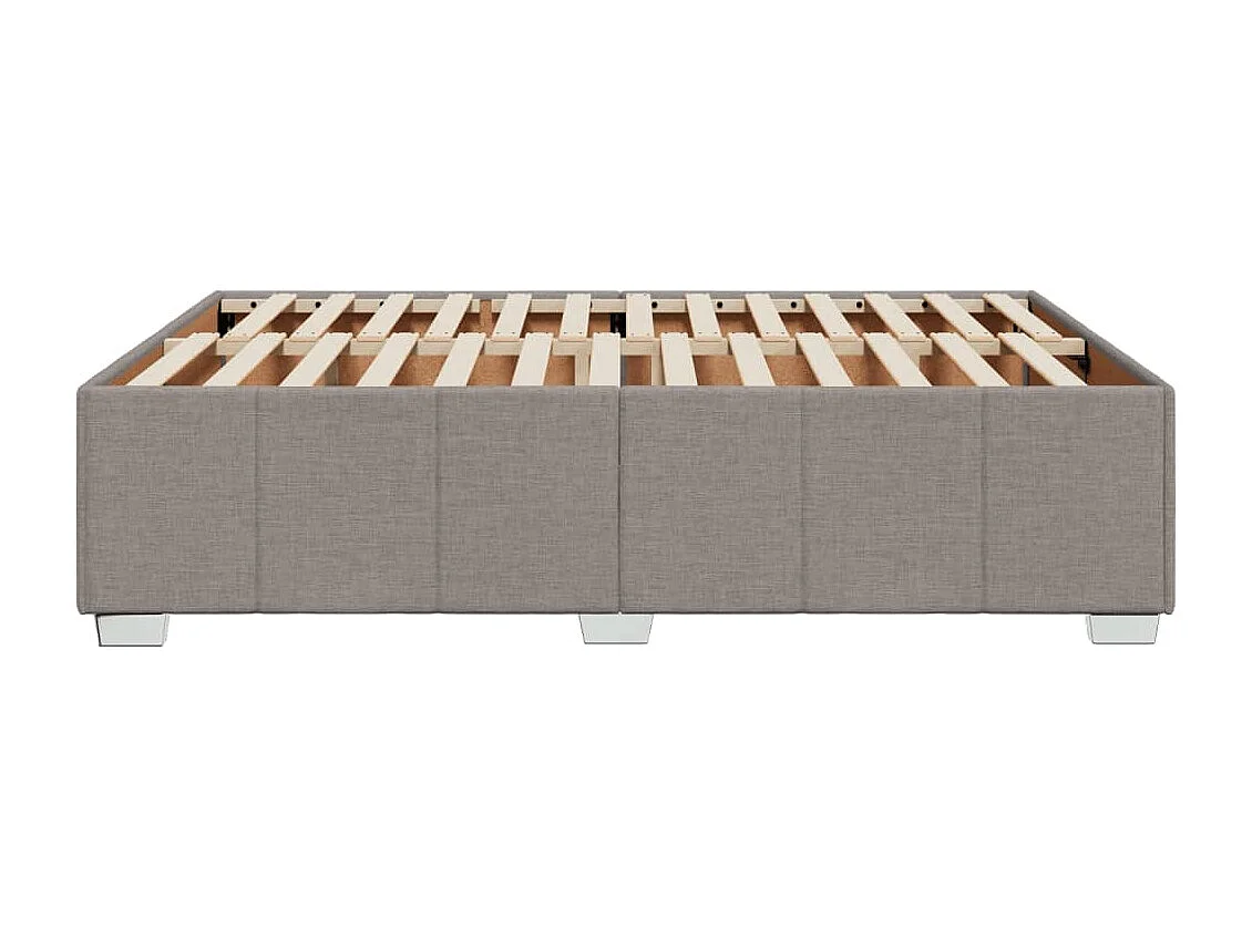 Cadre de lit sans matelas taupe 160x200 cm tissu