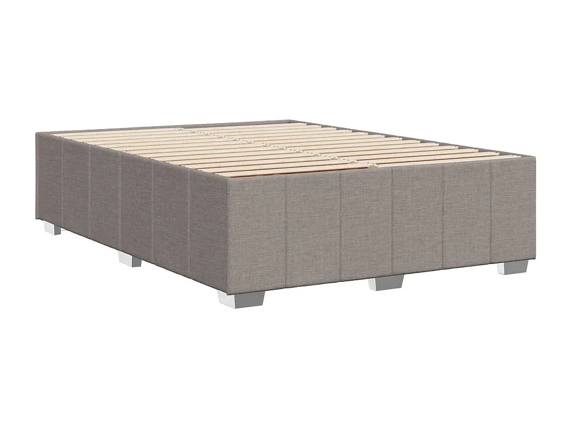 Cadre de lit sans matelas taupe 160x200 cm tissu