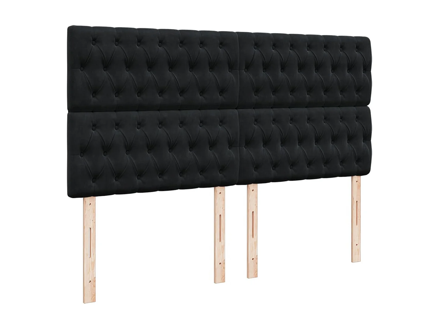 Boxspring met matras fluweel zwart 180x200 cm