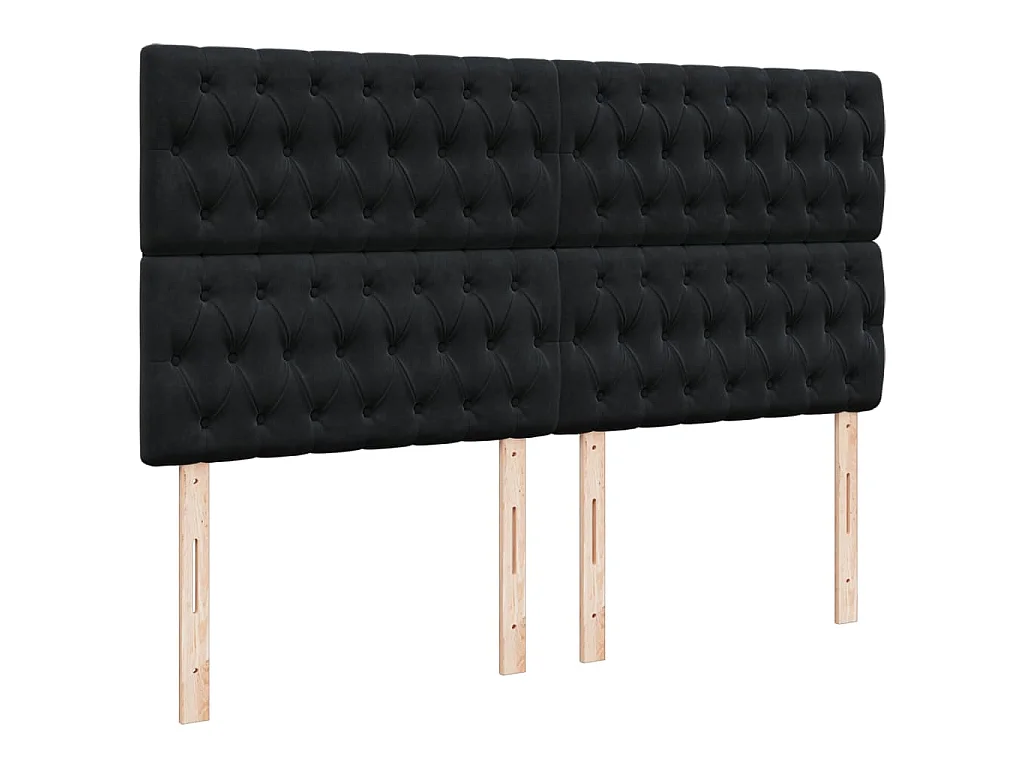 Sommier à lattes de lit avec matelas Noir 180x200 cm Velours