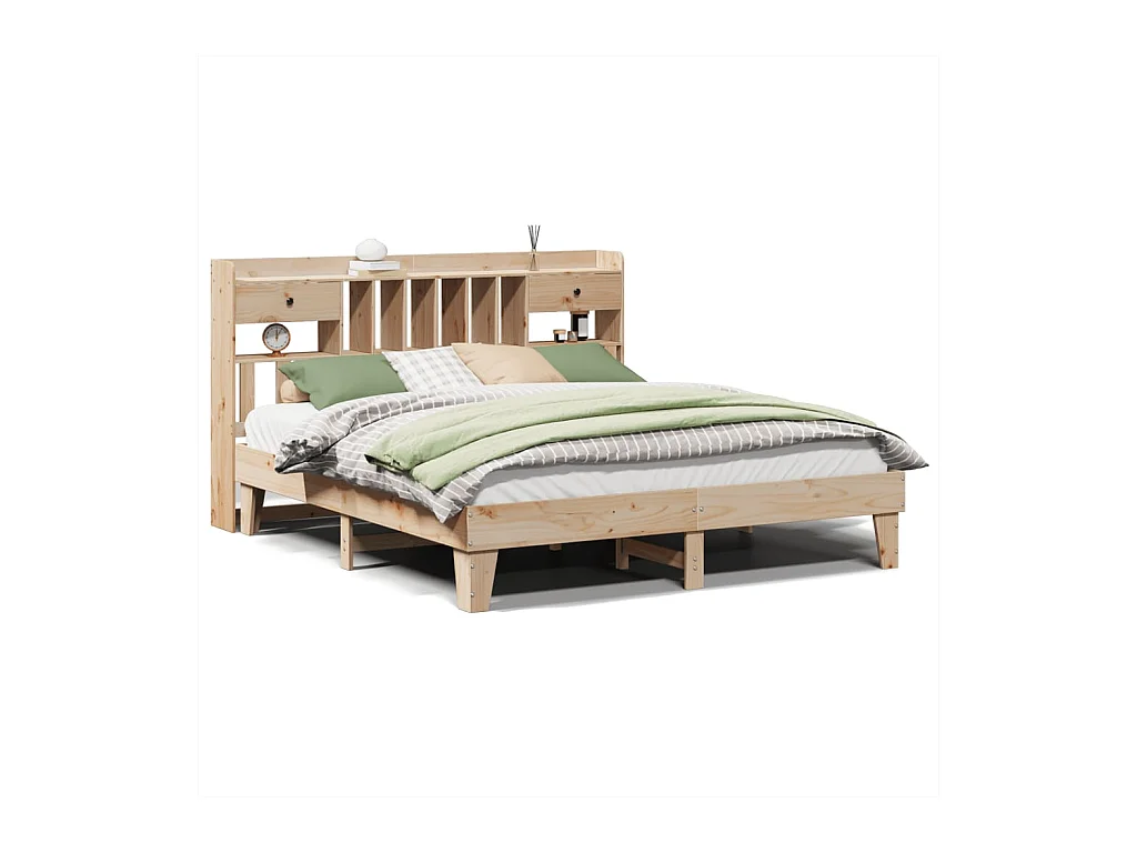 Cadre de lit sans matelas 180x200 cm bois massif de pin