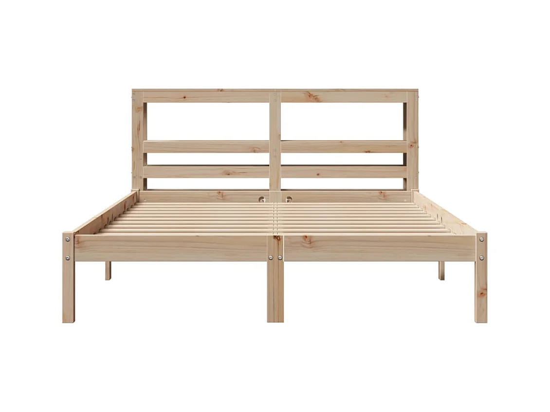 Cadre de lit sans matelas 140x190 cm bois de pin massif