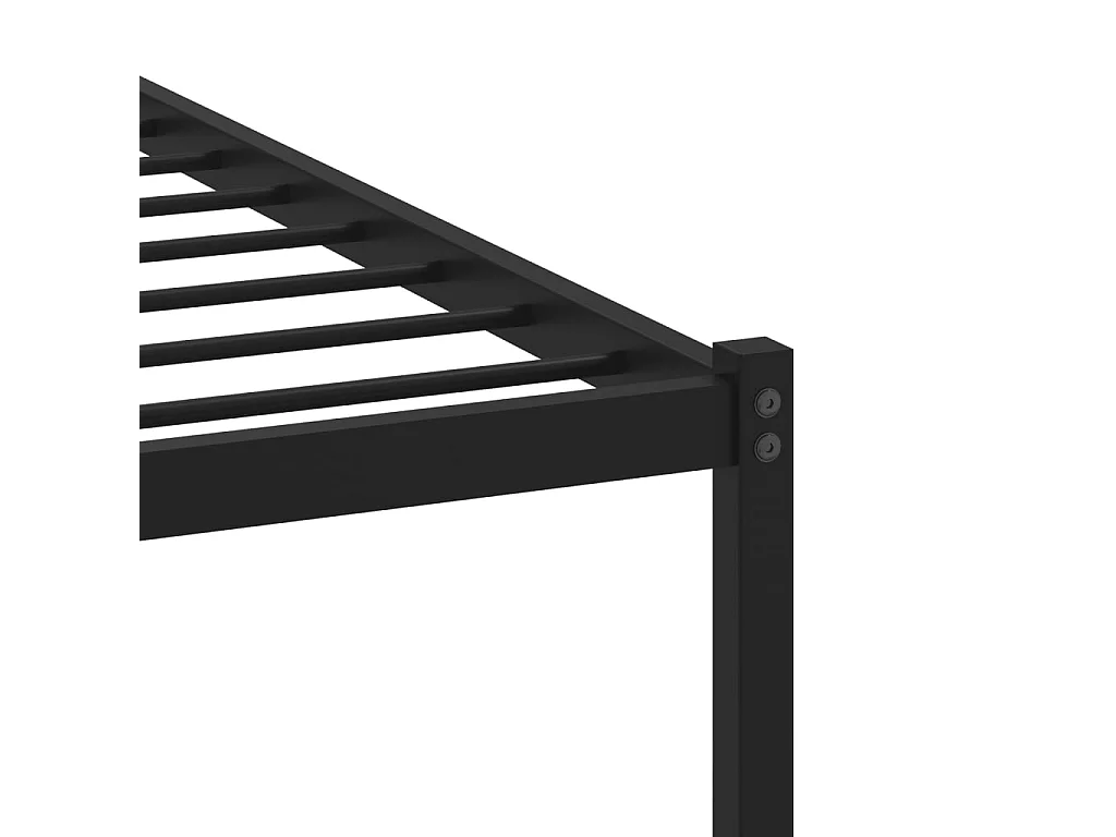 Cadre de lit en métal sans matelas chêne fumé 140x200 cm