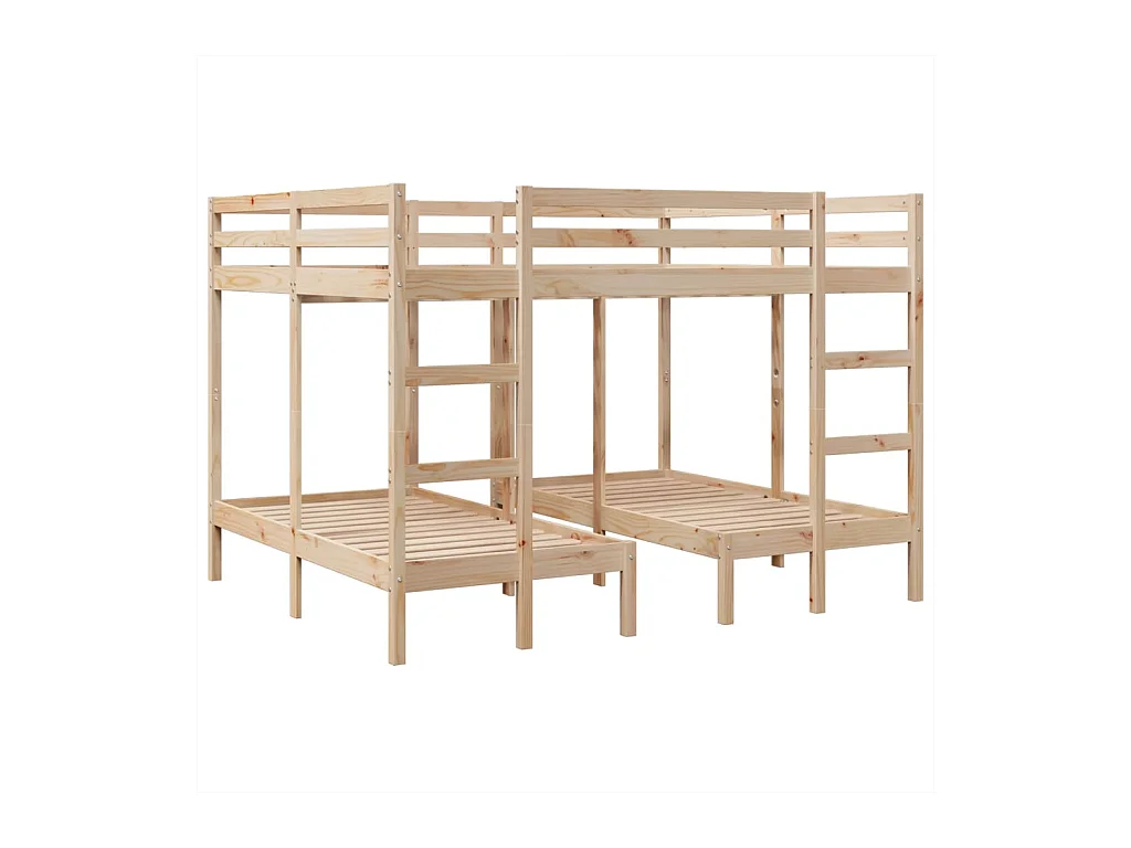 Dreifach-Etagenbett 160x200/80x160 cm Massivholz Kiefer
