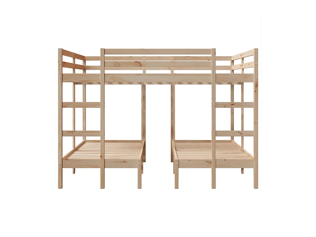 Dreifach-Etagenbett 160x200/80x160 cm Massivholz Kiefer
