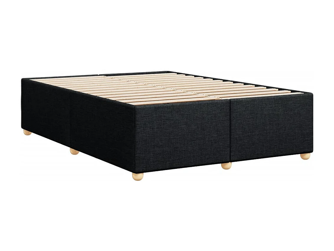Cadre de lit sans matelas noir 160x200 cm tissu