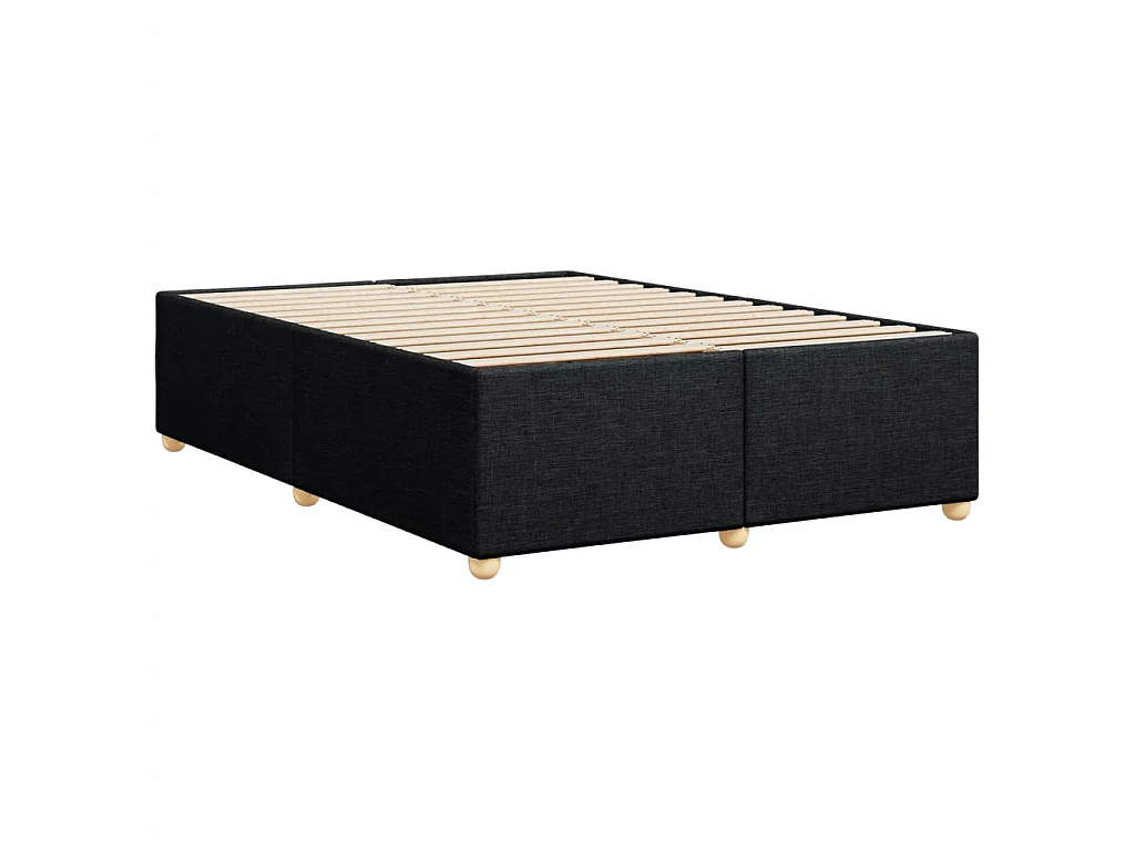Cadre de lit sans matelas noir 160x200 cm tissu