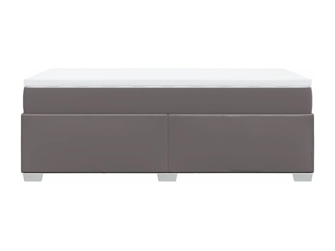 Sommier à lattes de lit avec matelas Gris 90x190 cm Similicuir