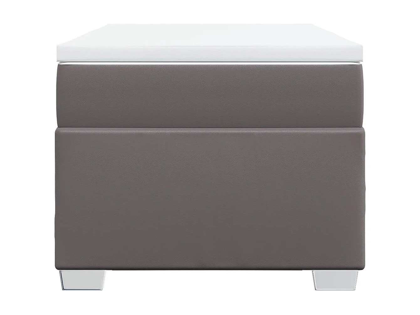 Giroletto a Molle con Materasso Grigio 90x190 cm in Similpelle