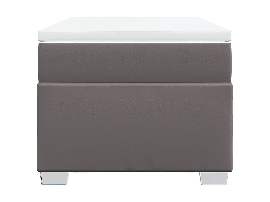 Sommier à lattes de lit avec matelas Gris 90x190 cm Similicuir