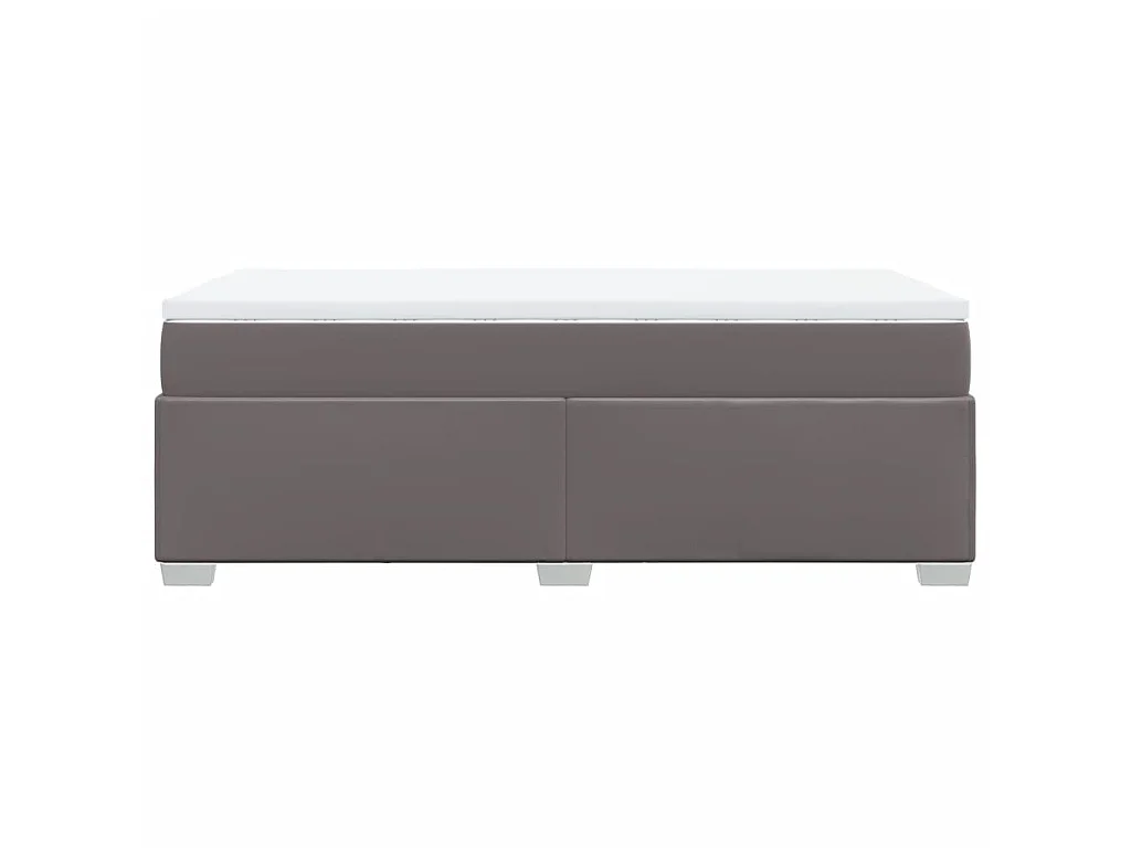 Sommier à lattes de lit avec matelas Gris 90x190 cm Similicuir