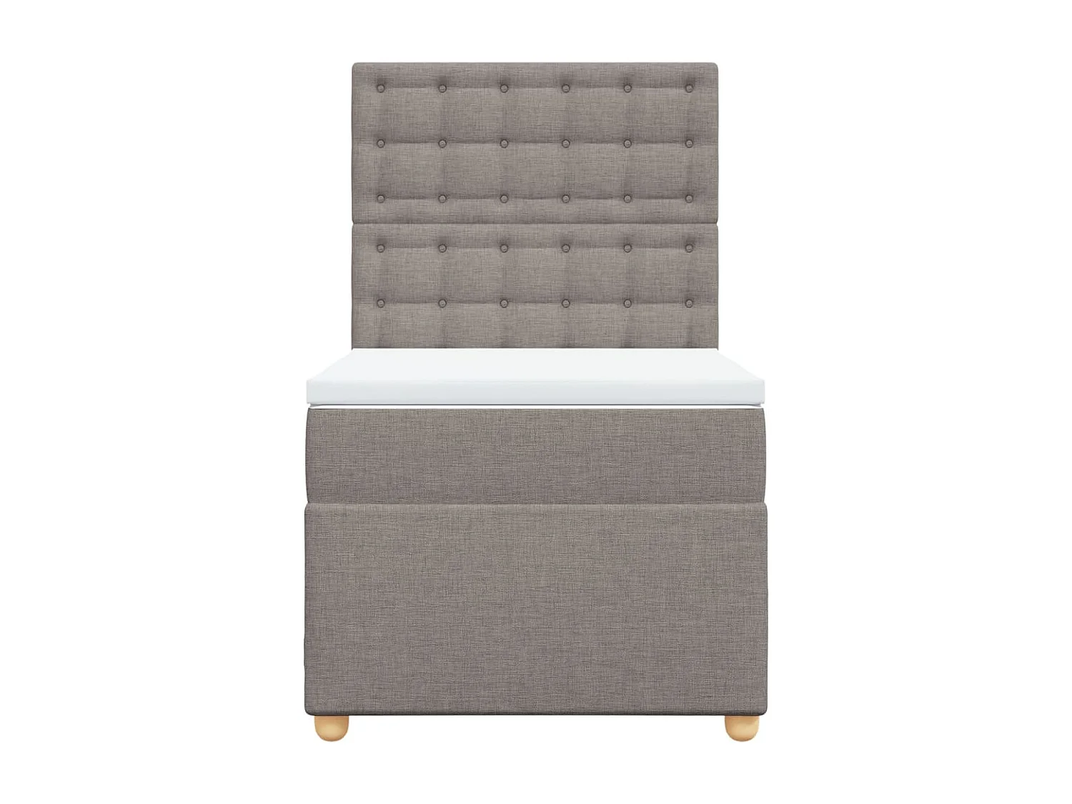 Sommier à lattes de lit avec matelas Taupe 90x200 cm Tissu