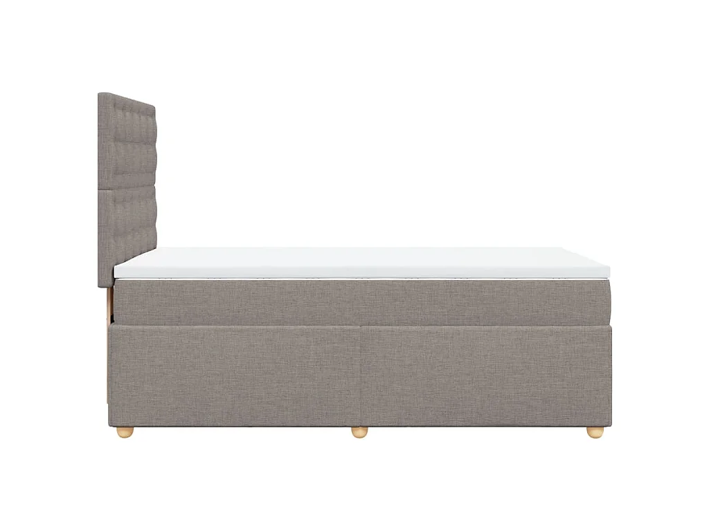 Giroletto a Molle con Materasso Tortora 90x200 cm inTessuto