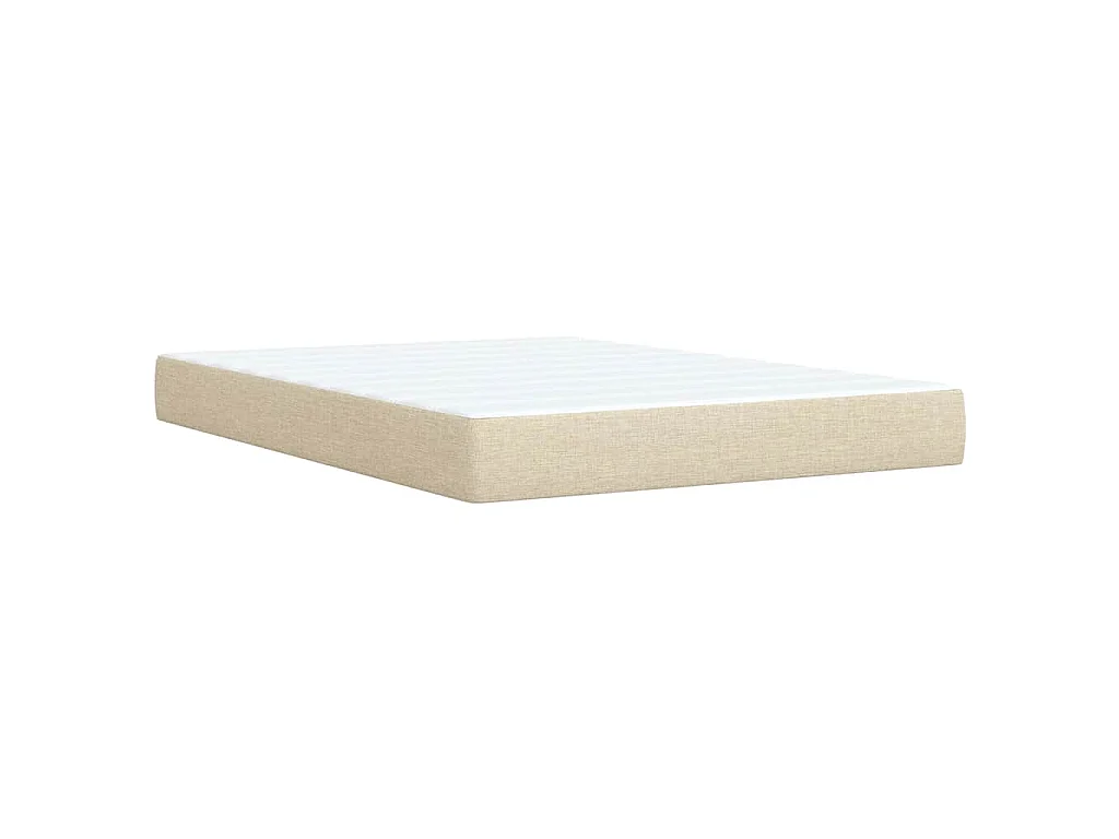 Cama com molas/colchão 140x190 cm tecido cor creme