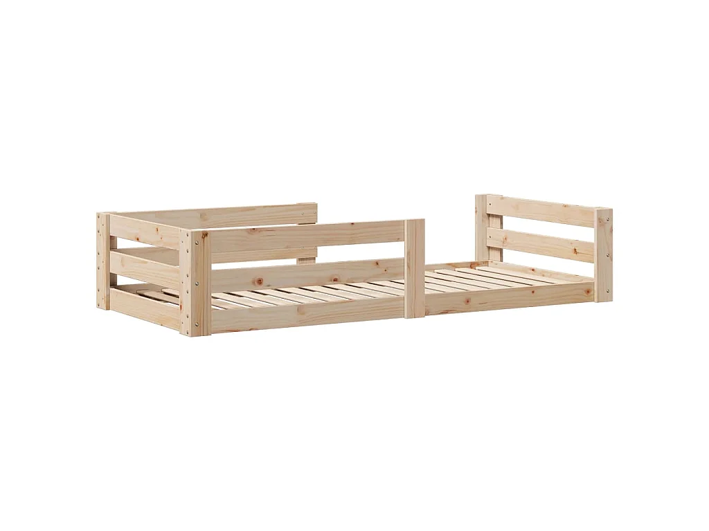 Cadre de lit sans matelas 90x200 cm bois de pin massif